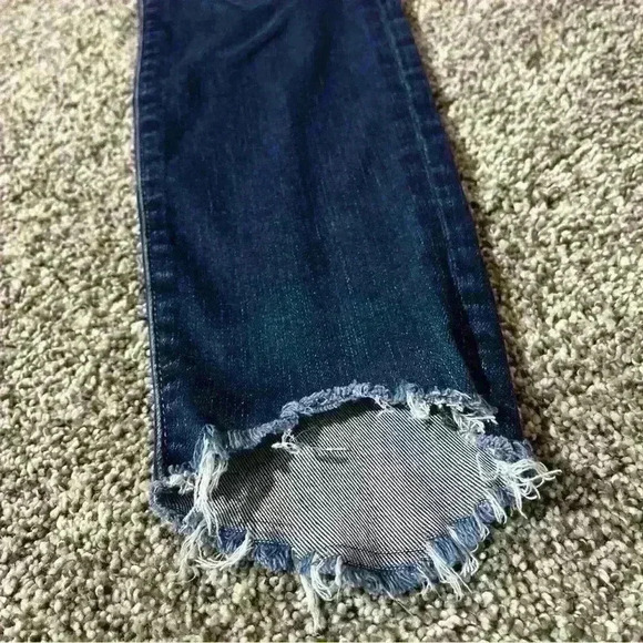 Frame Womens Le Skinny de Jeanne  size 26 Raw Ankle Hem Blue Denim - Picture 2 of 11